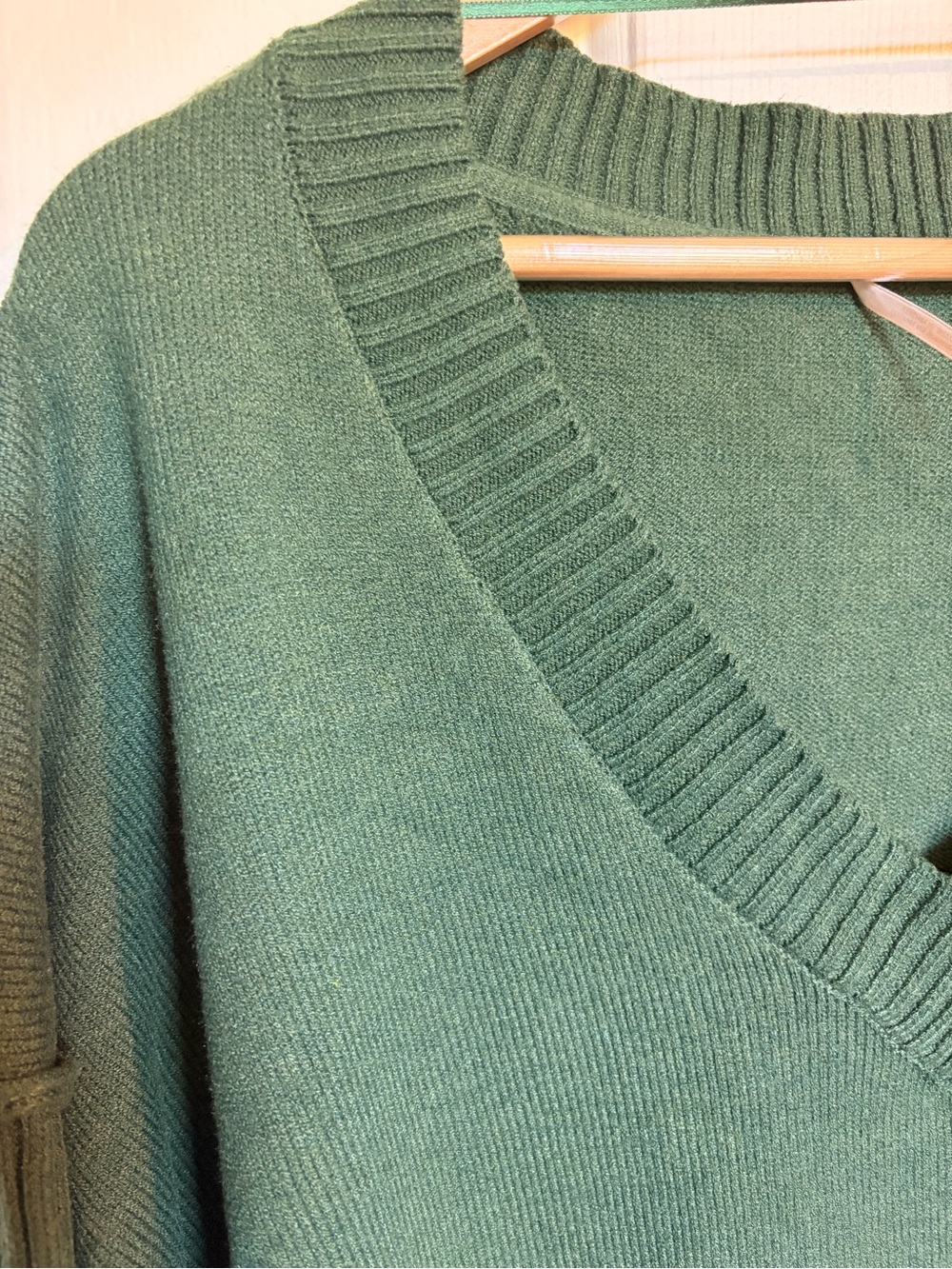 Free People Green Orion V-Neck Sweater - Picture 3 of 10